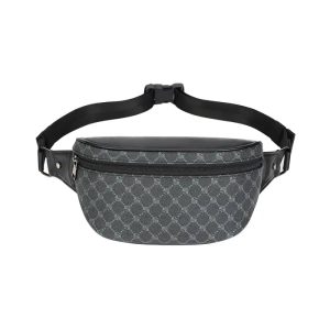 sac banane noir de luxe en cuir