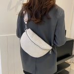 sac banane élégant blanc daim