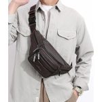 sac banane pour hommes en cuir