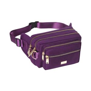 sac banane violet en tissu
