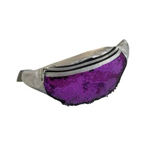 sac banane paillette violet